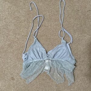 Blue cropped going out top from urban outfitters